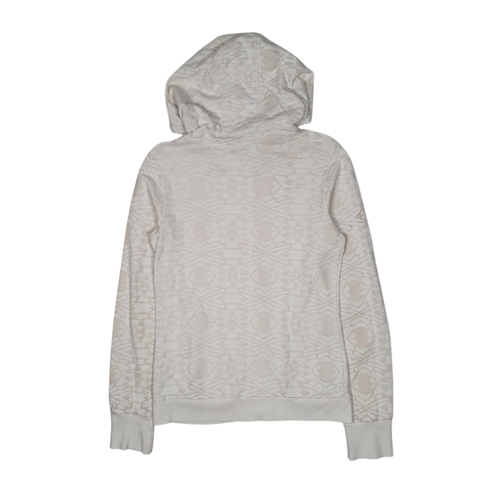 Womens White Adidas Hoodie Full Zip Jumper