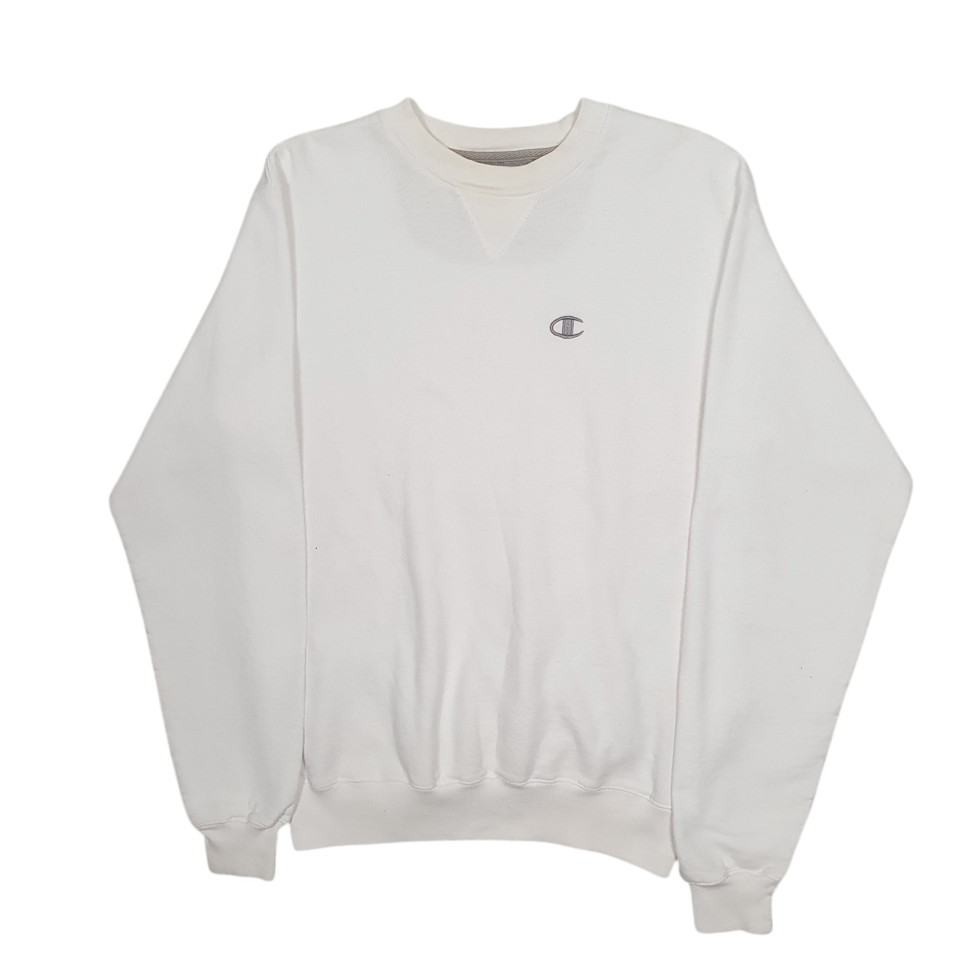 Mens White Champion  Crewneck Jumper
