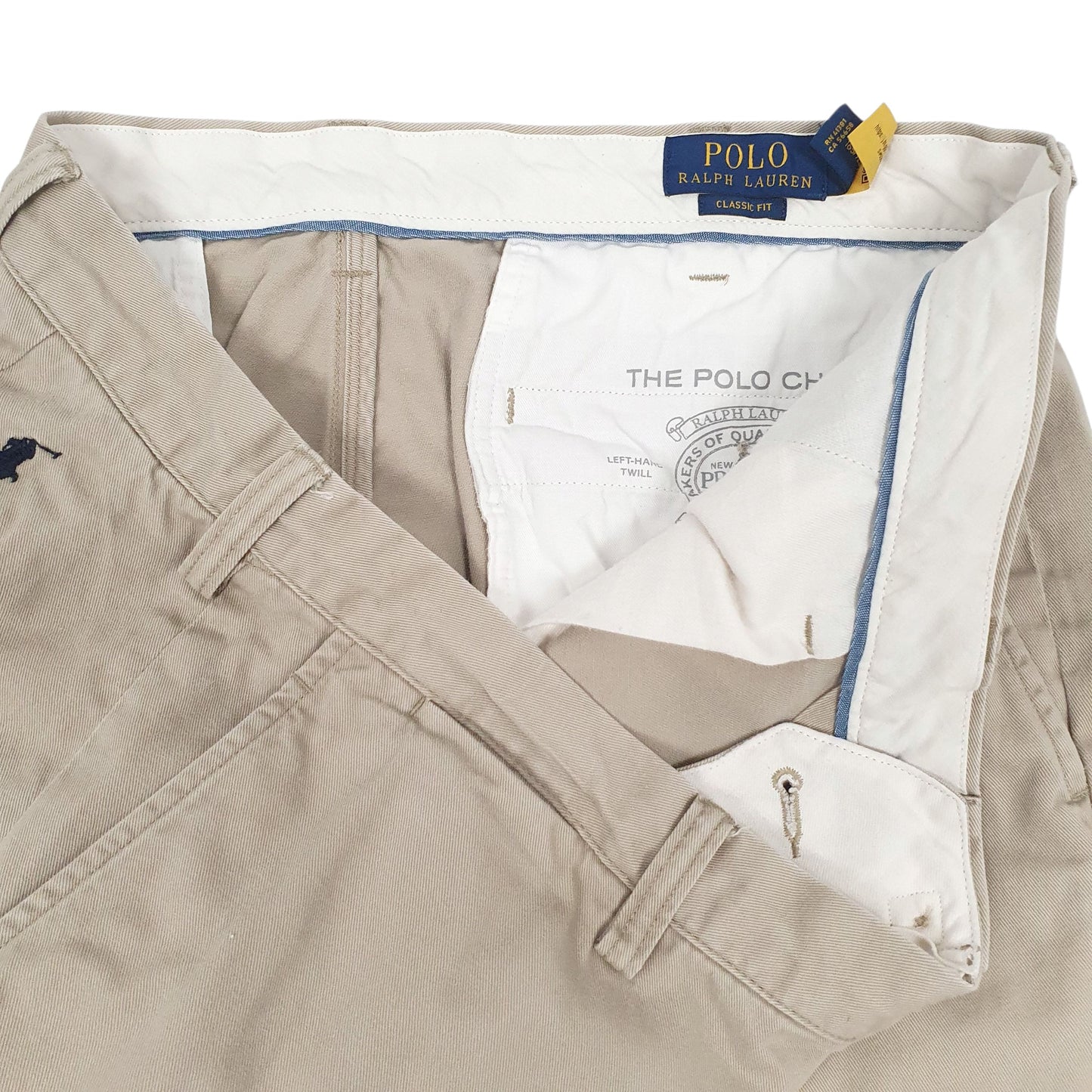 Mens Beige Polo Ralph Lauren Classic Fit  Trousers