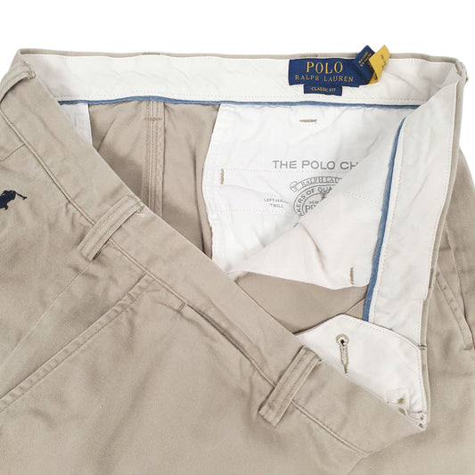 Mens Beige Polo Ralph Lauren Classic Fit  Trousers