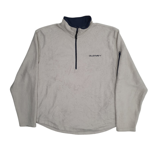 Mens Cream Old Navy  Quarter Zip Jumper