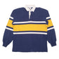 Mens Navy Barbarian Rugby Vintage Long Sleeve Polo Shirt