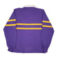 Mens Purple Barbarian Rugby Preshrunk Quarter Zip Polo Shirt