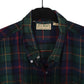 Mens Green L.L.Bean Vintage 90s Made In USA Scotch Plaid Flannel  Shirt