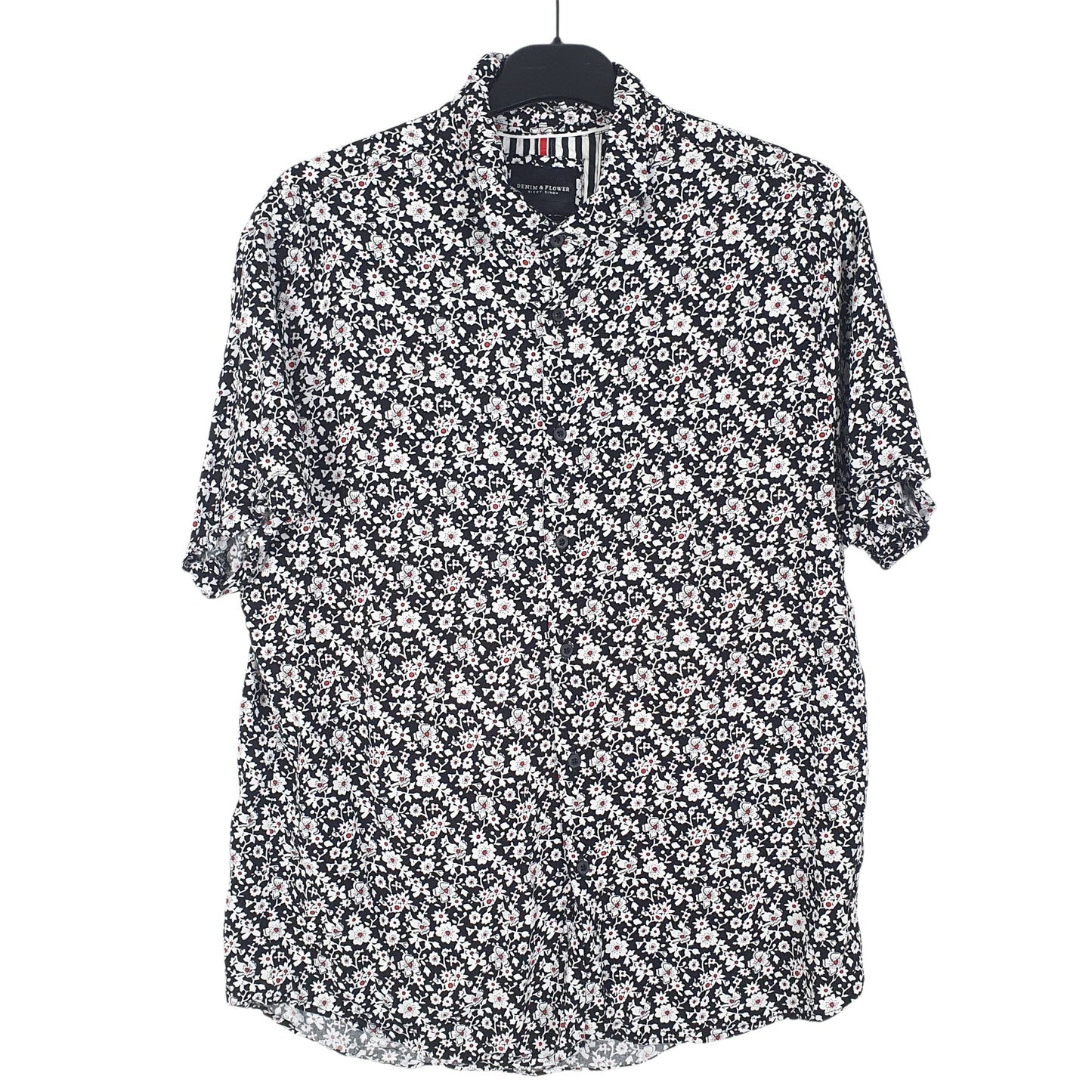 Mens Black Ricky Singh  Short Sleeve Shirt