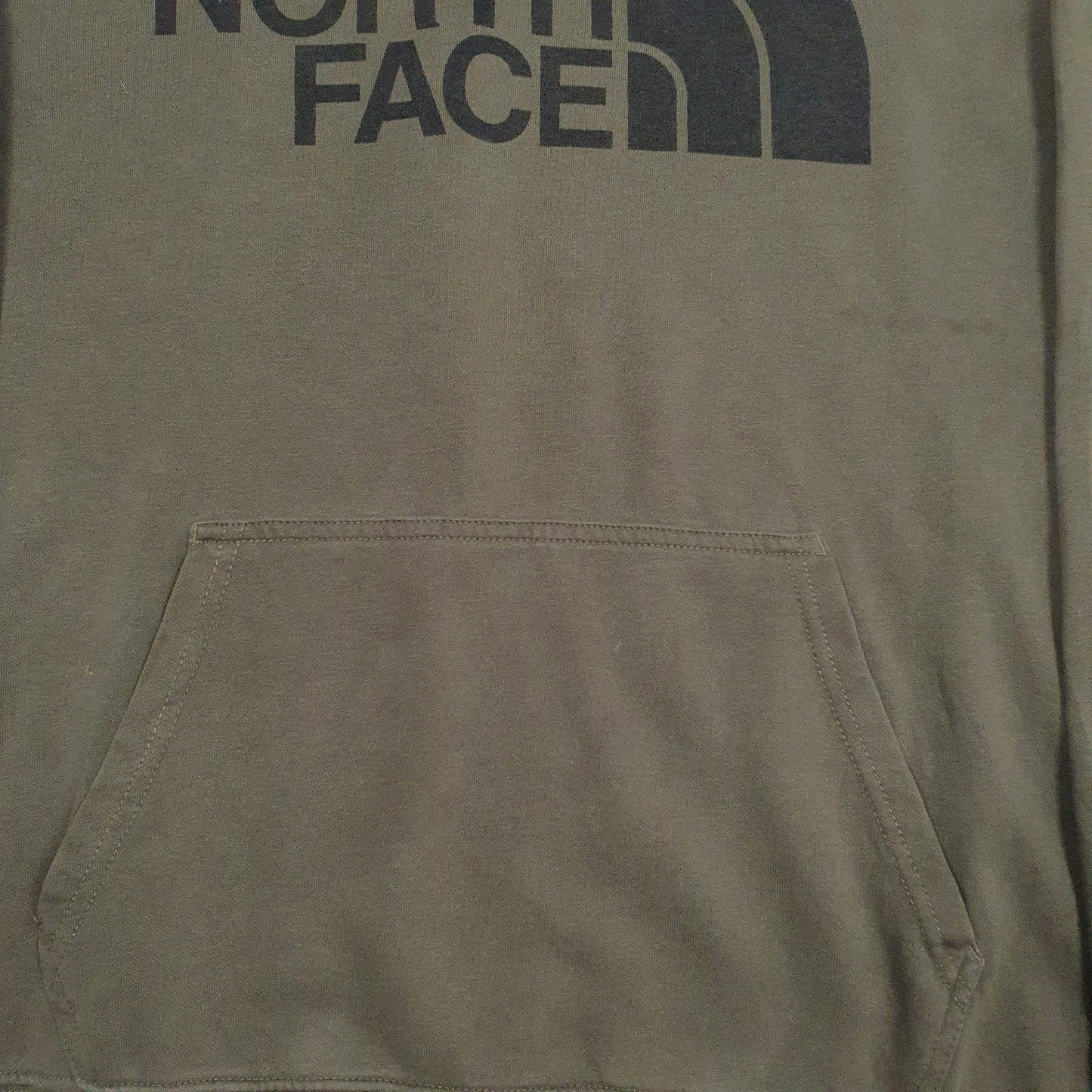 Mens Green The North Face Spellout Hoodie Jumper