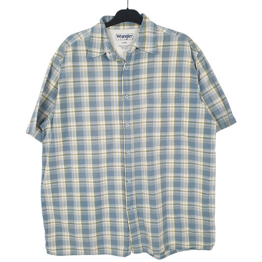 Mens Blue Wrangler  Short Sleeve Shirt