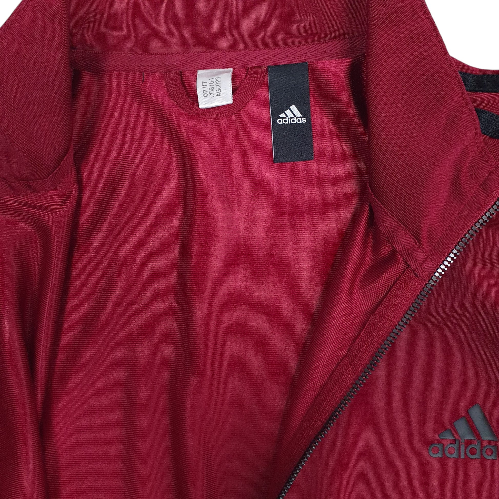 Mens Burgundy Adidas Track  Coat