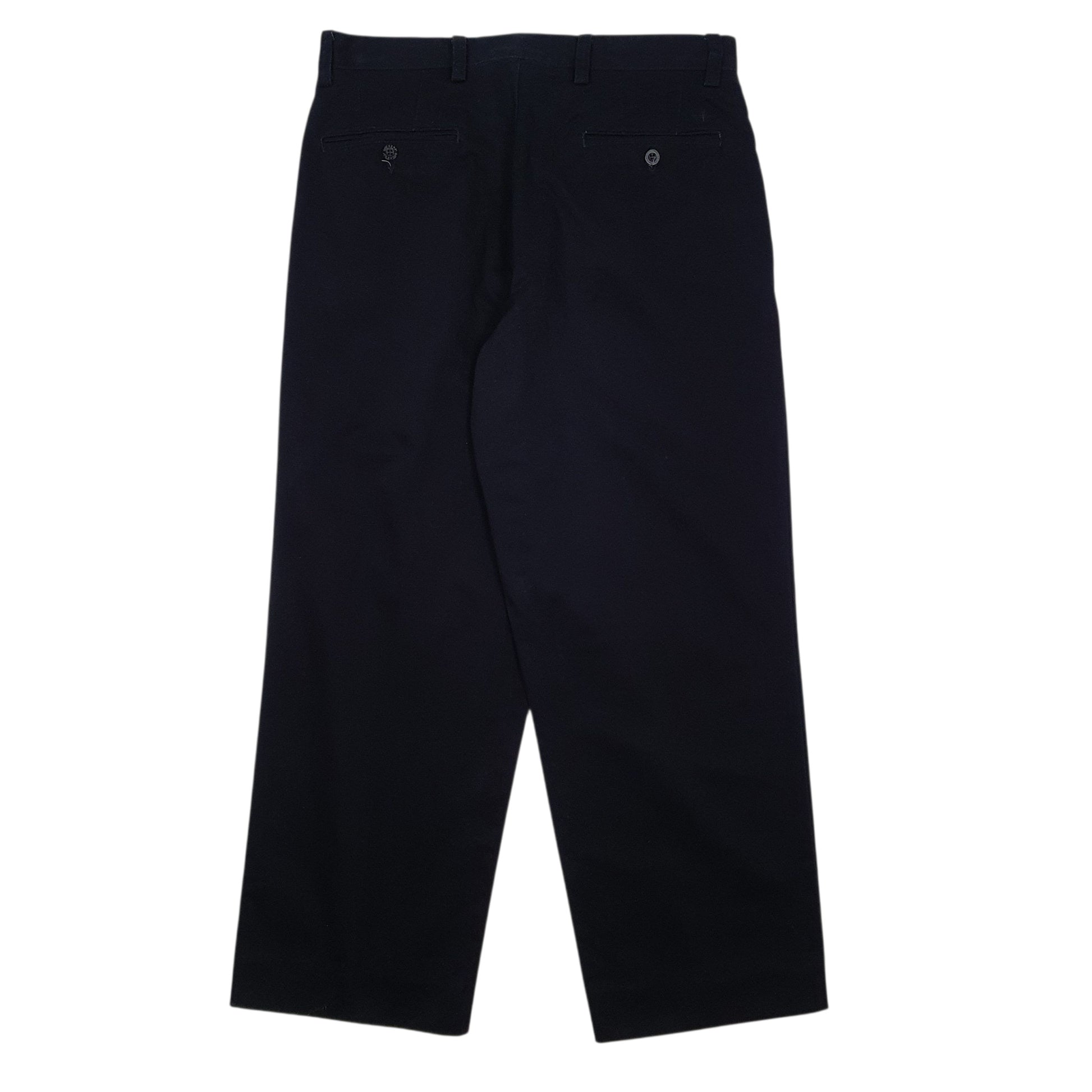 Mens Black Dockers Pleated  Trousers