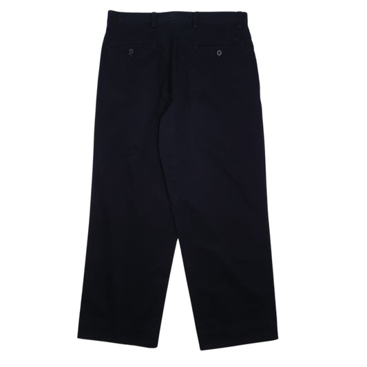 Mens Black Dockers Pleated  Trousers