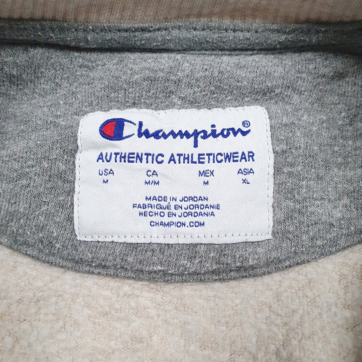 Mens Beige Champion  Crewneck Jumper