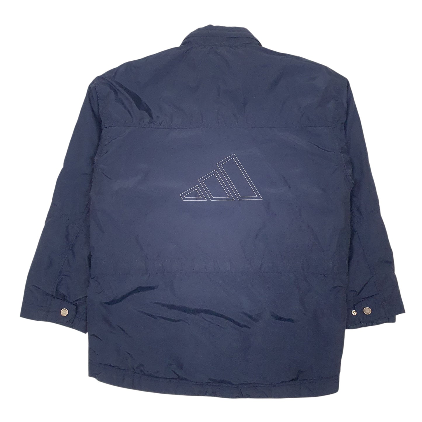 Mens Navy Adidas Vintage Hooded  Coat