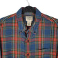 Mens Blue L.L.Bean Thick Flannel Plaid  Shirt