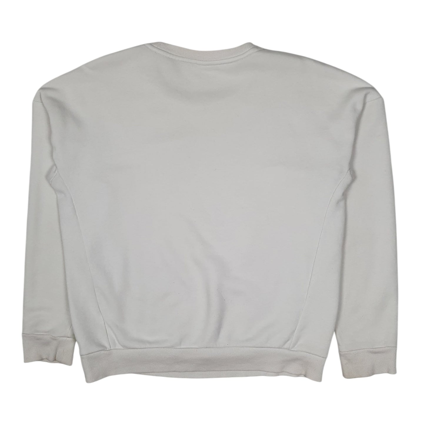 Womens White Adidas  Crewneck Jumper