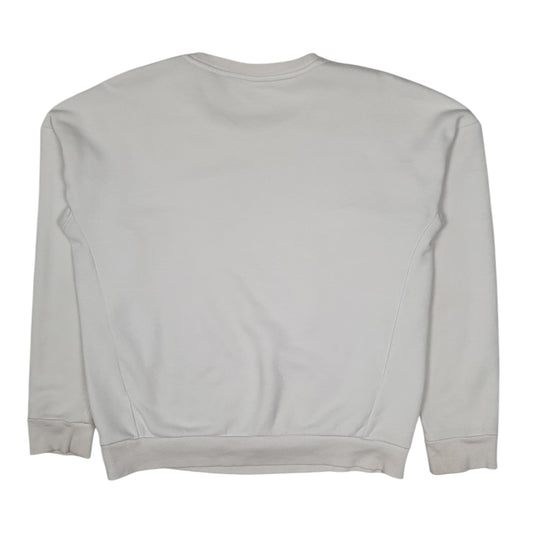 Womens White Adidas  Crewneck Jumper