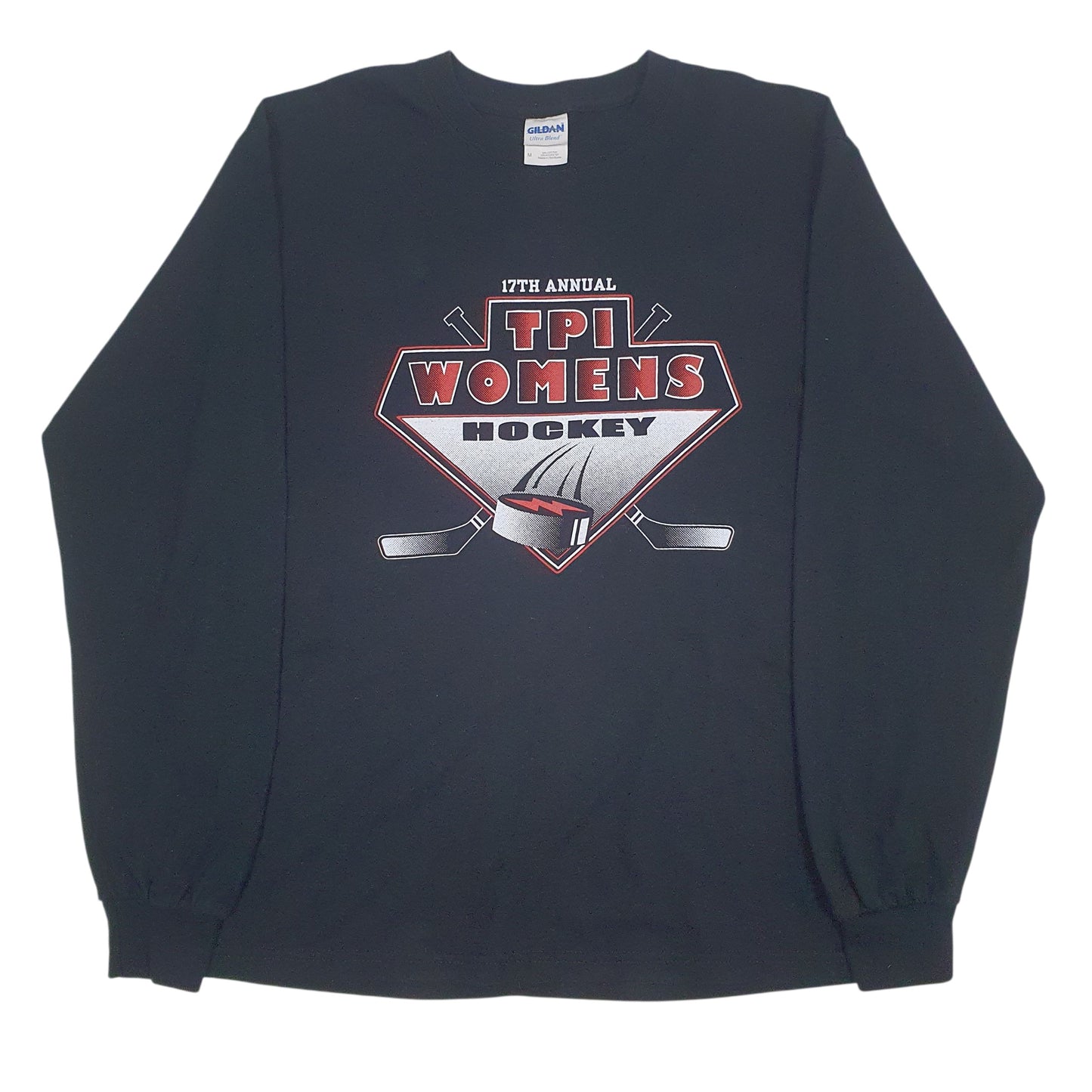 Mens Black Gildan TPI Women's Hockey Long Sleeve T Shirt