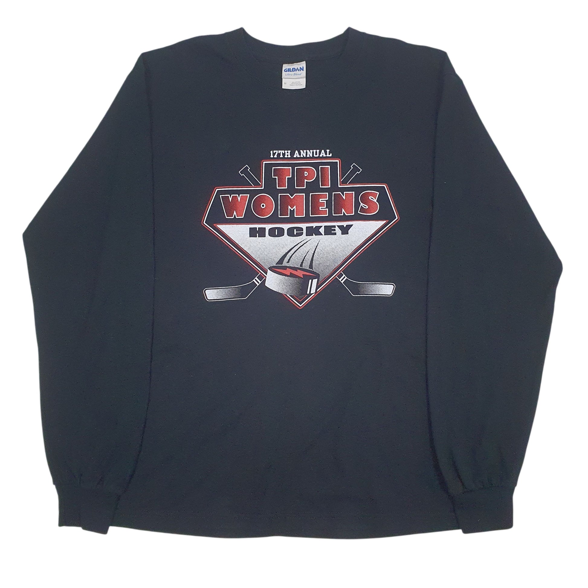 Mens Black Gildan TPI Women's Hockey Long Sleeve T Shirt