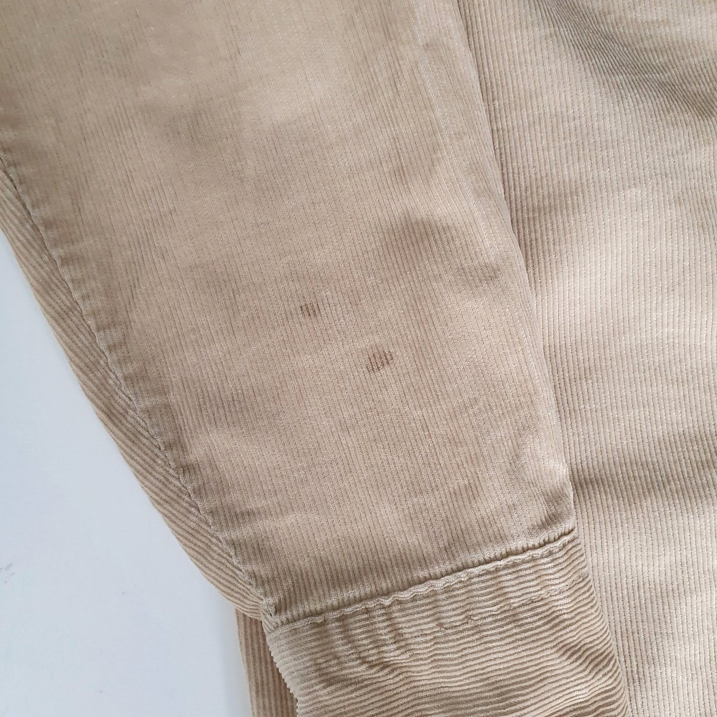Mens Beige Eddie Bauer Corduroy Vintage 1980s  Shirt