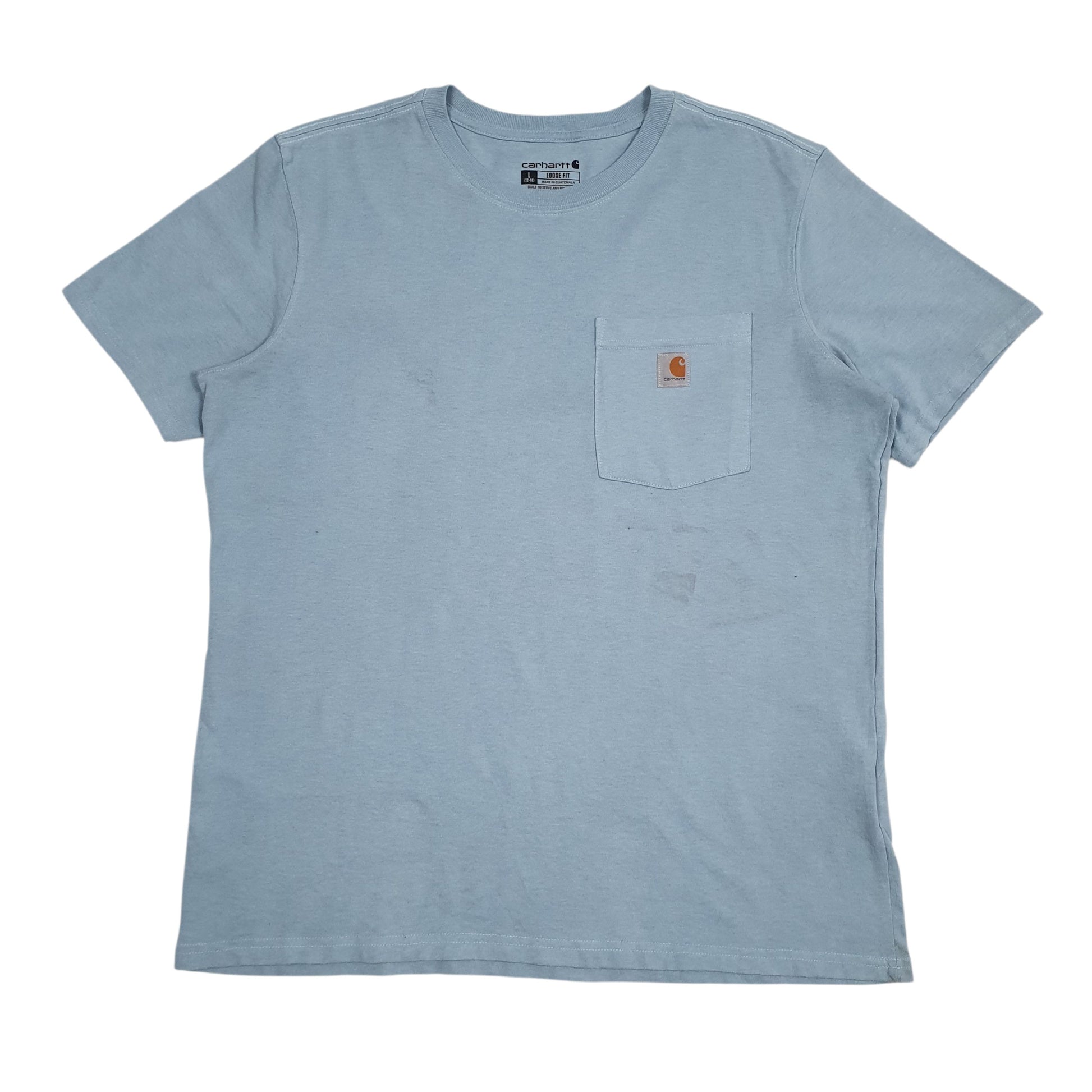 Womens Blue Carhartt  Short Sleeve T Shirt
