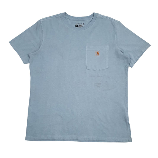 Womens Blue Carhartt  Short Sleeve T Shirt