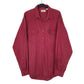 Mens Burgundy L.L.Bean Vintage 90s Made In Canada Long Sleeve Shirt
