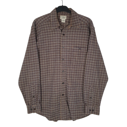Mens Brown L.L.Bean  Long Sleeve Shirt