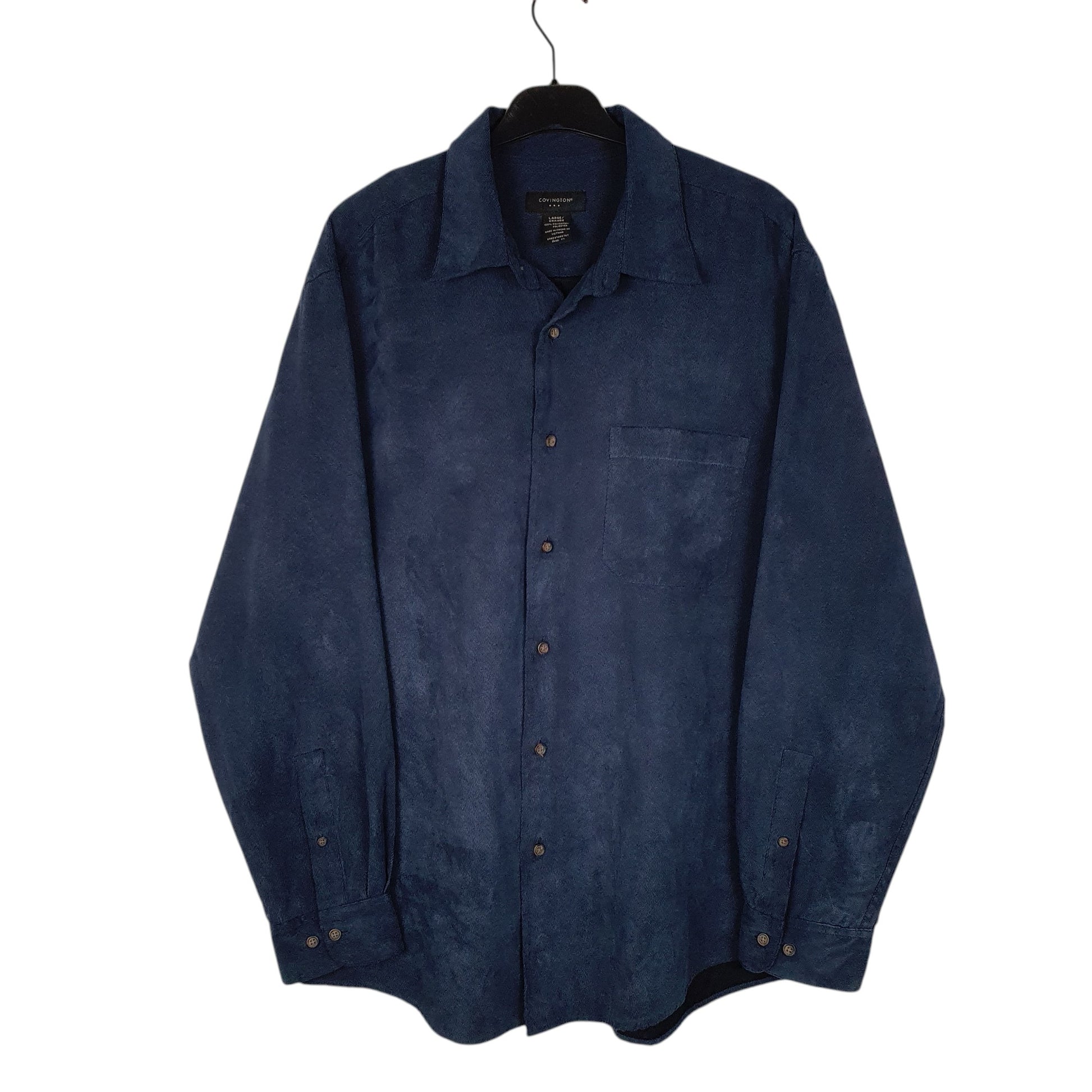 Mens Navy Covington Corduroy Long Sleeve Shirt