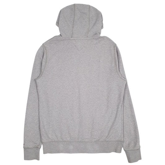 Mens Grey Tommy Hilfiger Spellout Hoodie Jumper