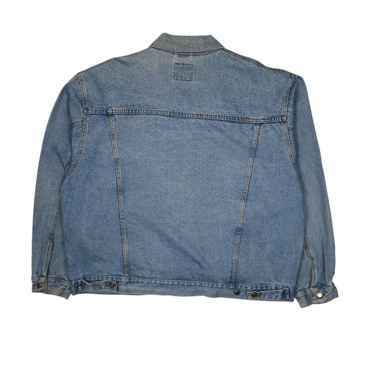 Mens Blue Wrangler Vintage 90s Trucker  Coat