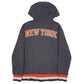 Mens Grey NBA New York Knicks Full Zip Jumper
