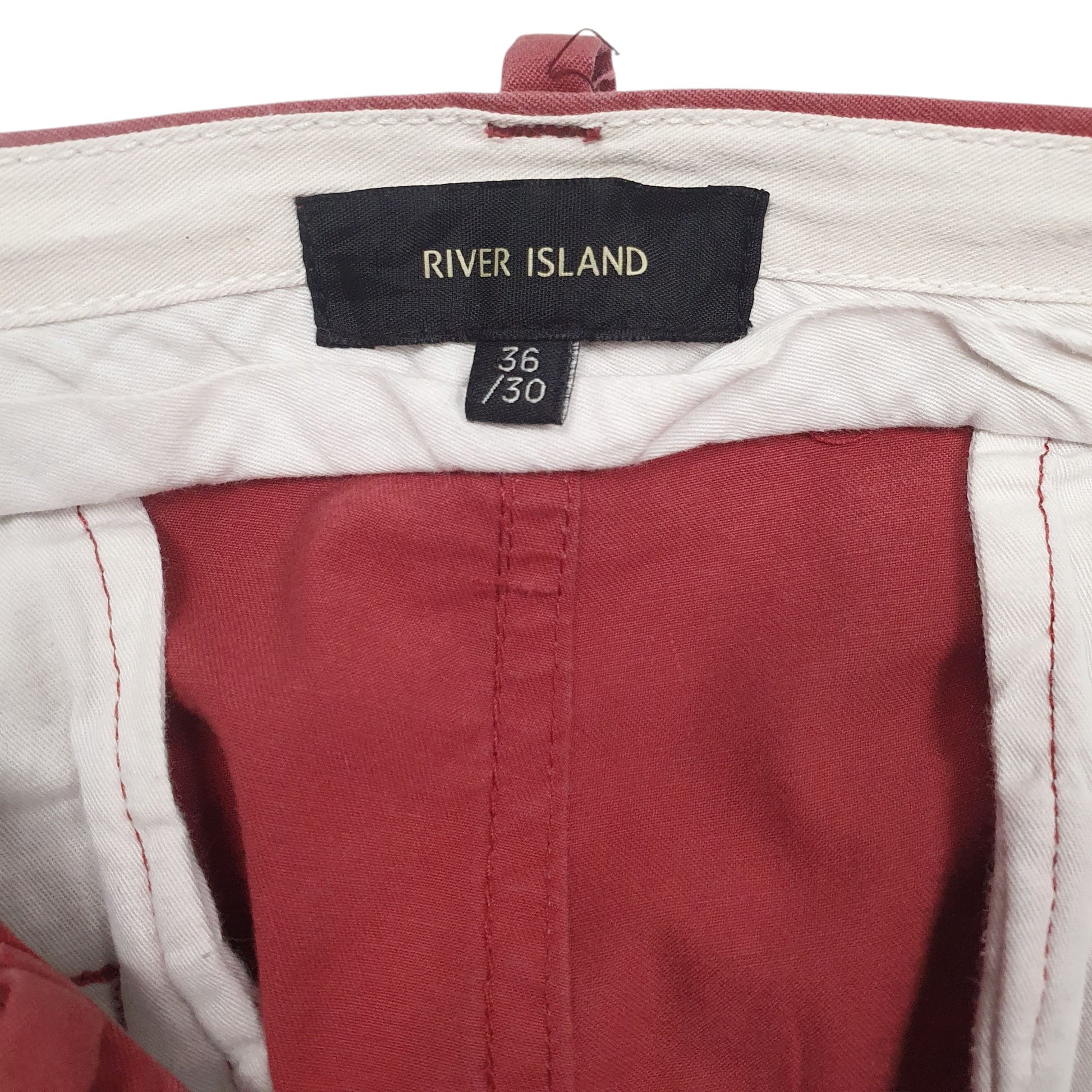 Mens Red River Island   Trousers