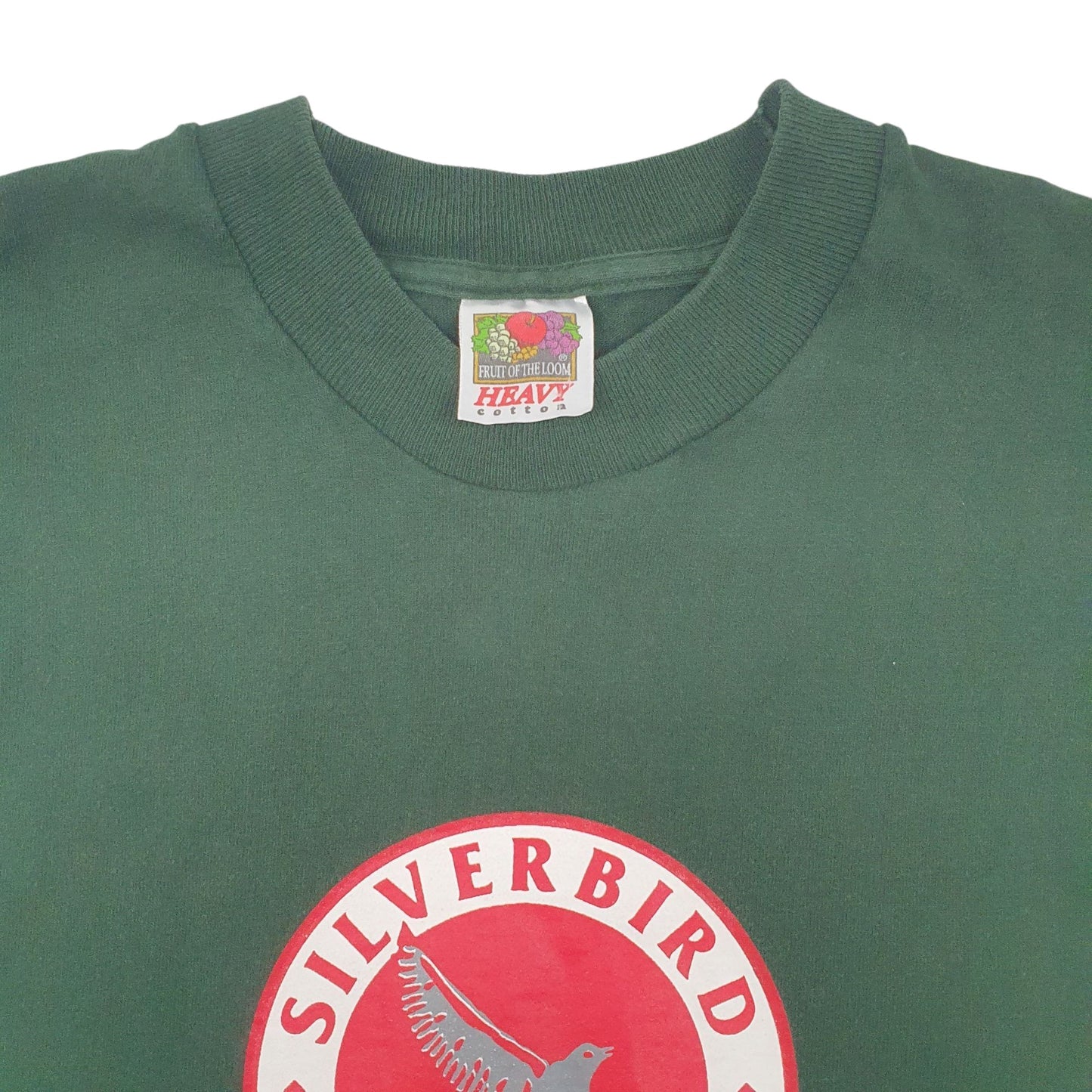 Mens Green Fruit Of The Loom Single Stitch Vintage 90s  T Shirt