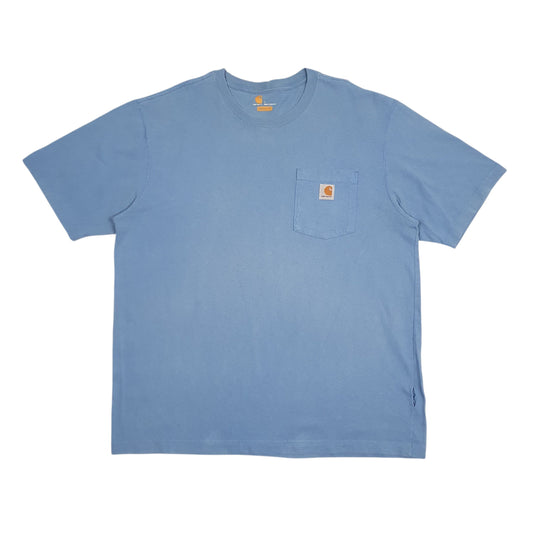 Mens Blue Carhartt  Short Sleeve T Shirt