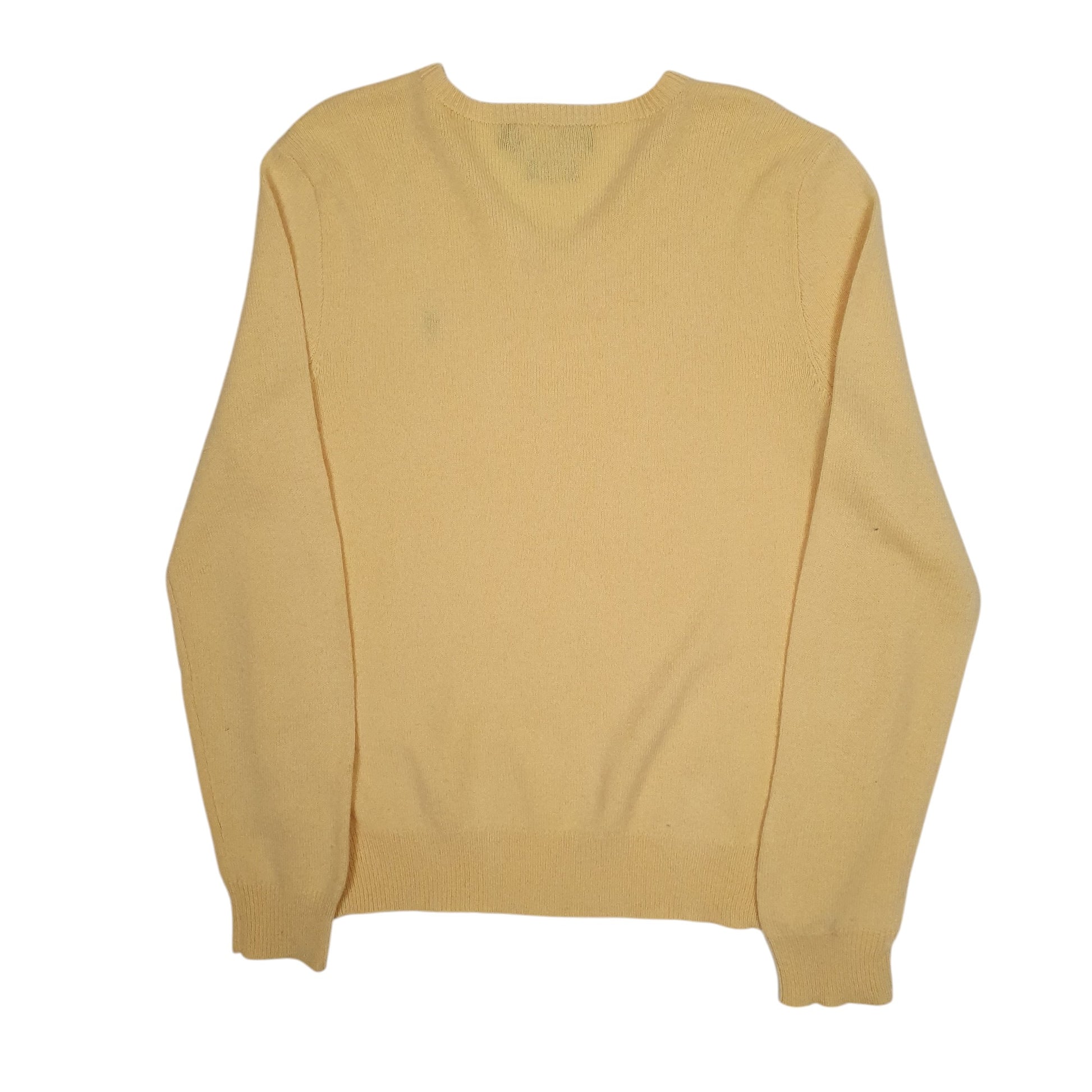 Mens Yellow Polo Ralph Lauren  V Neck Jumper