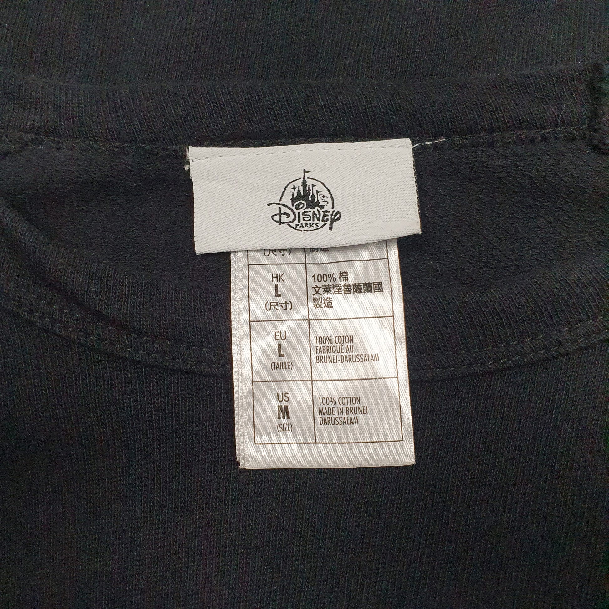 Mens Black Disney Lightweight Crewneck Jumper