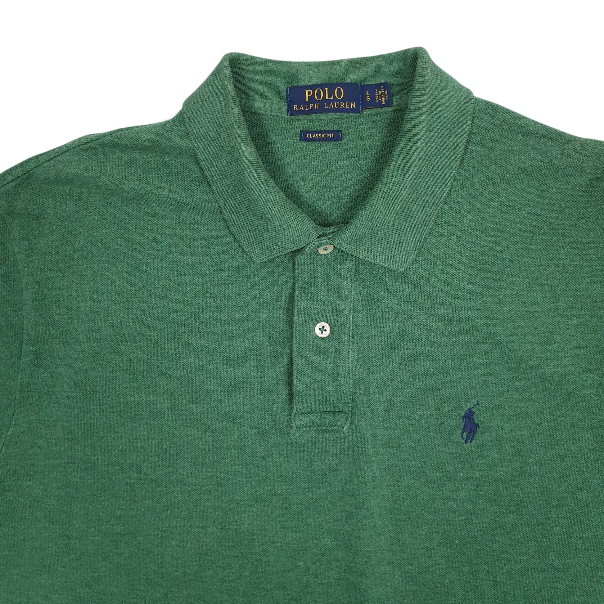 Mens Green Polo Ralph Lauren Classic Fit  Polo Shirt
