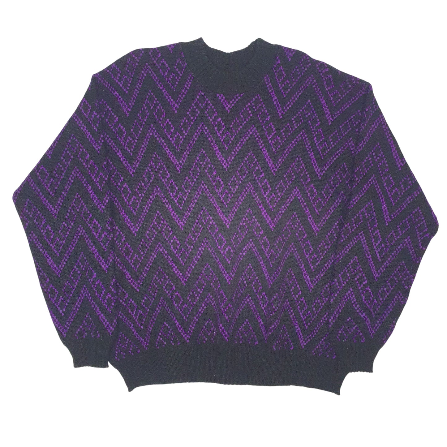 Mens Black Unbranded Knit Crewneck Jumper