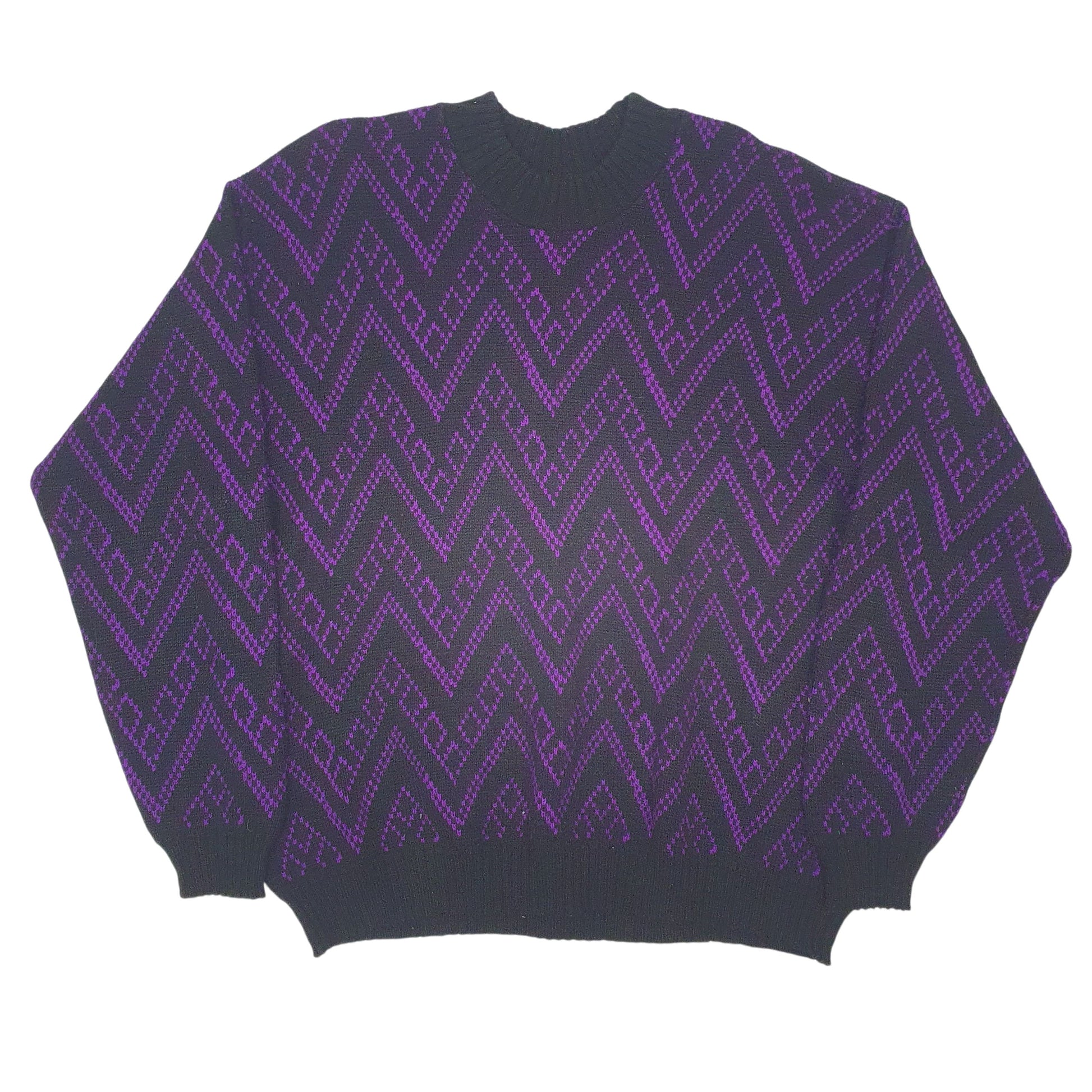 Mens Black Unbranded Knit Crewneck Jumper