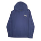 Mens Navy Puma Lightweight Mesh Hoodie Jumper