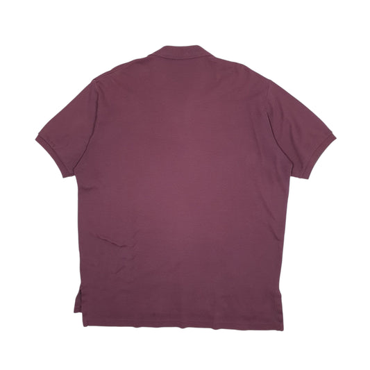 Mens Burgundy Polo Ralph Lauren Vintage 90s Made In USA  Polo Shirt