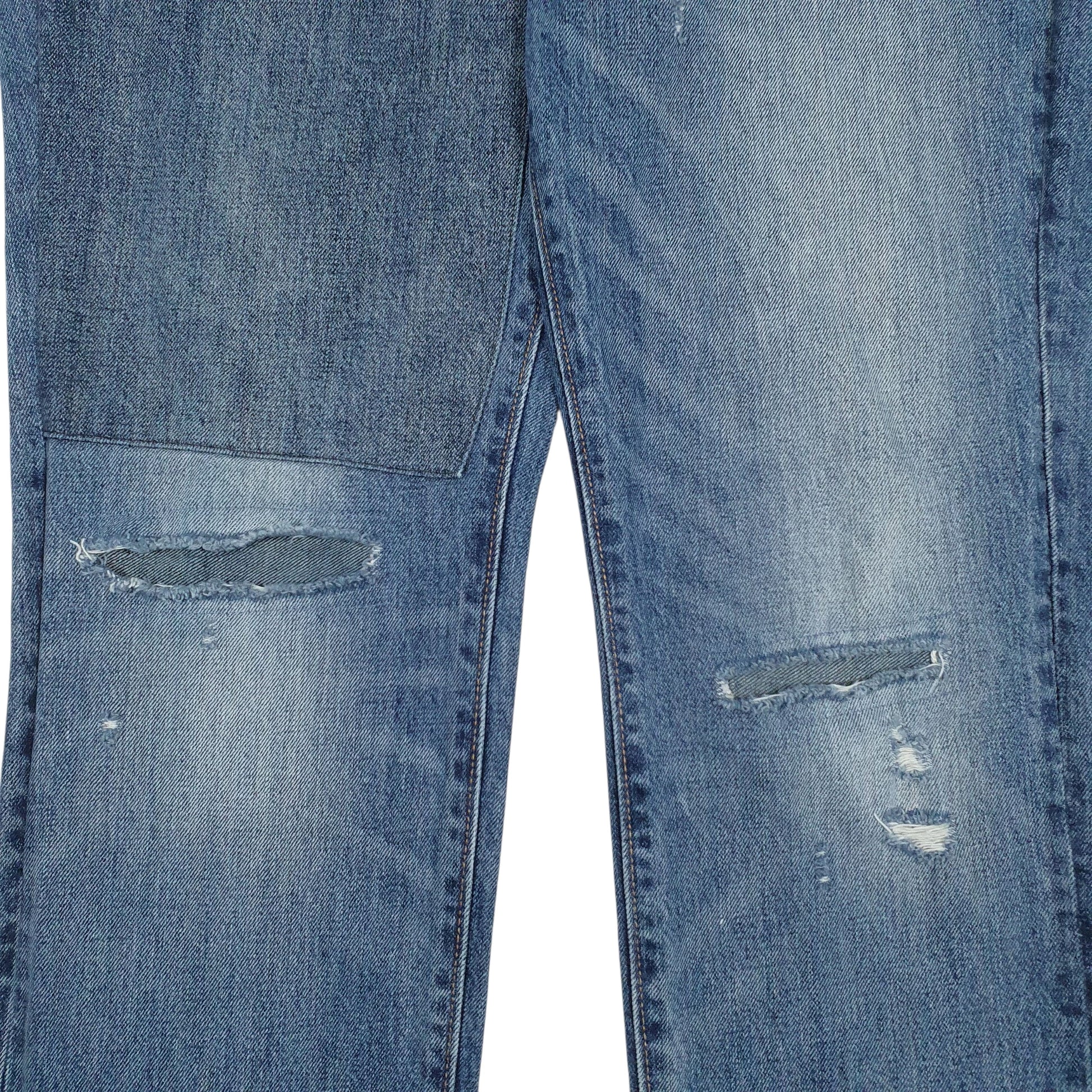 Mens Blue Levis Distressed  Jeans