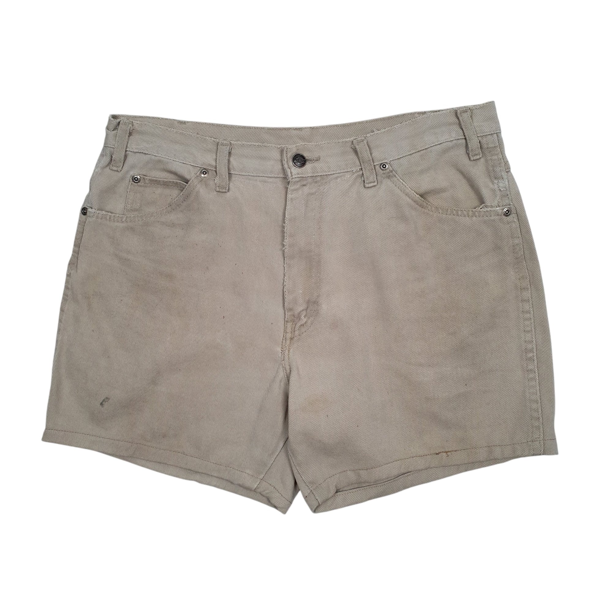 Mens Beige Dickies  Denim Shorts