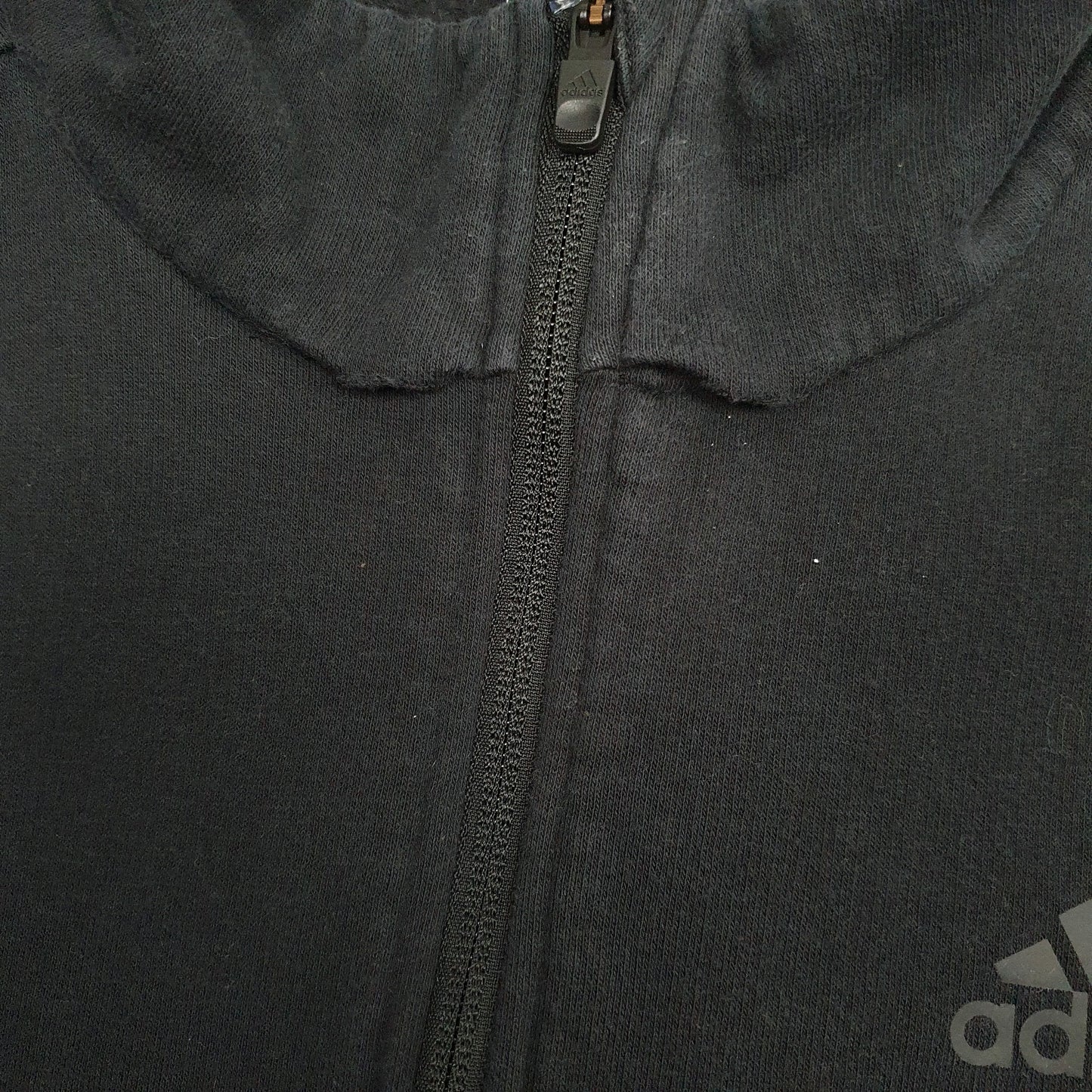 Mens Black Adidas  Quarter Zip Jumper
