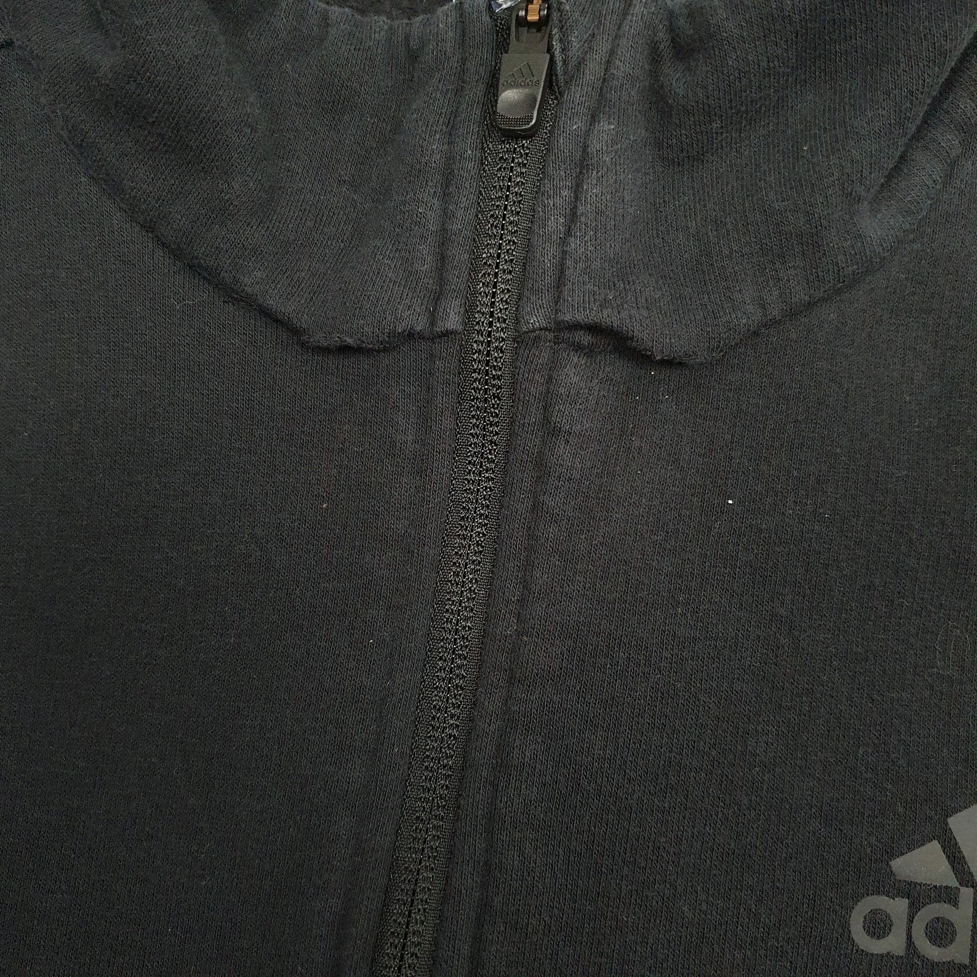 Mens Black Adidas  Quarter Zip Jumper