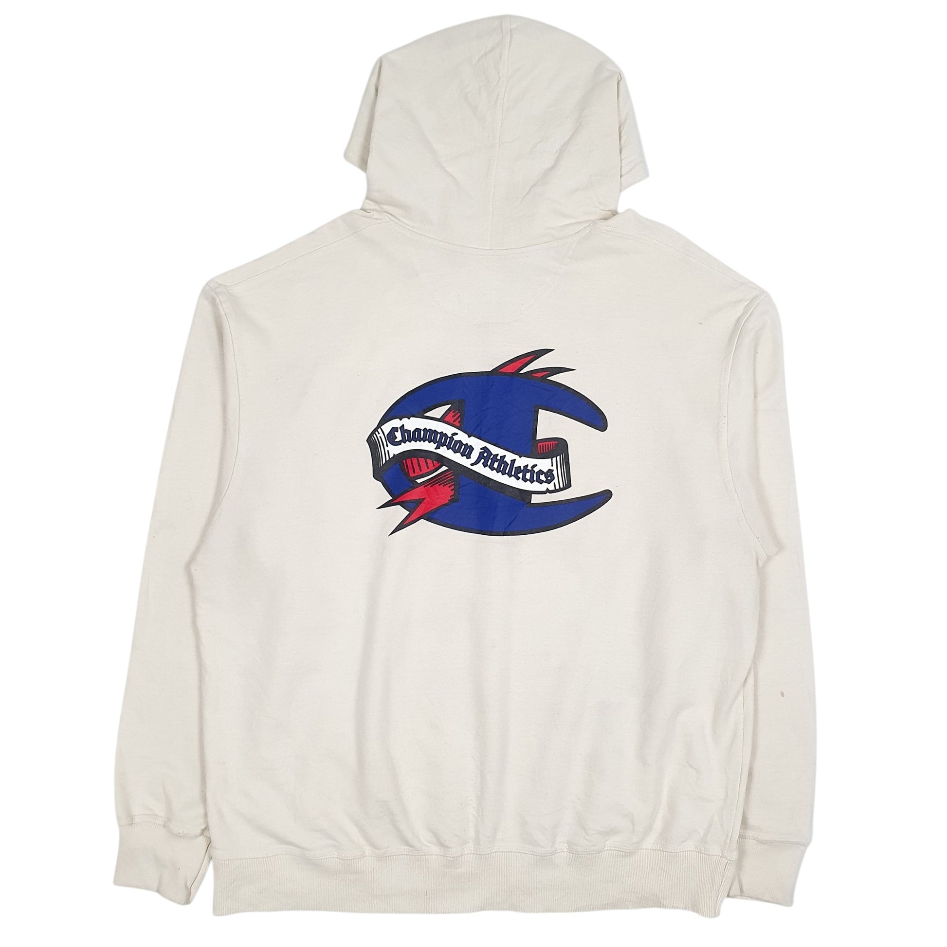 Mens Cream Champion  Hoodie Jumper