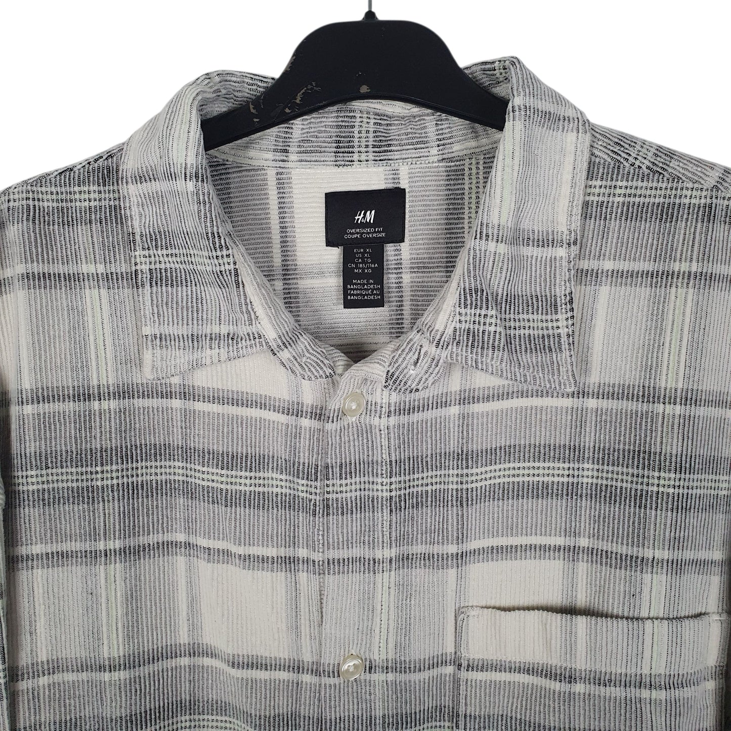 Mens Grey H&M Corduroy  Shirt