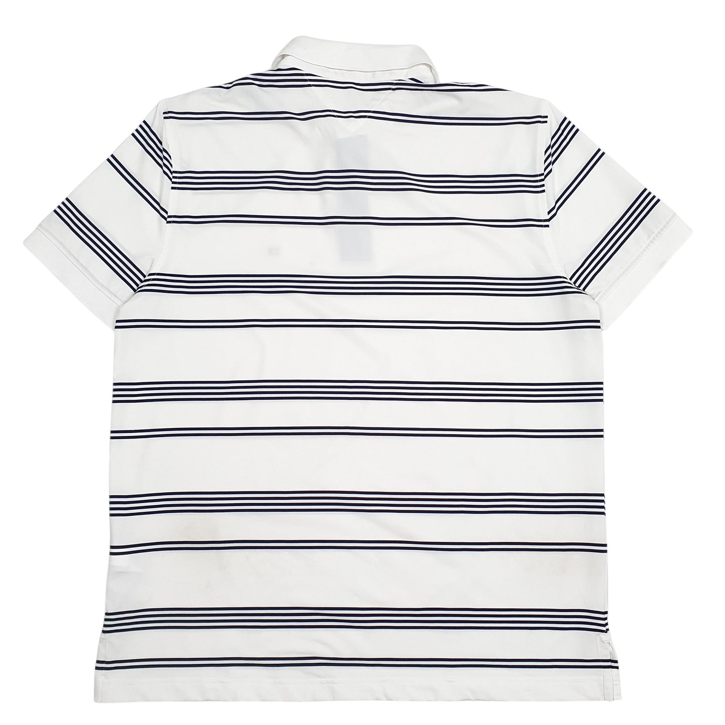 Mens White Tommy Hilfiger Performance Hoodie Polo Shirt