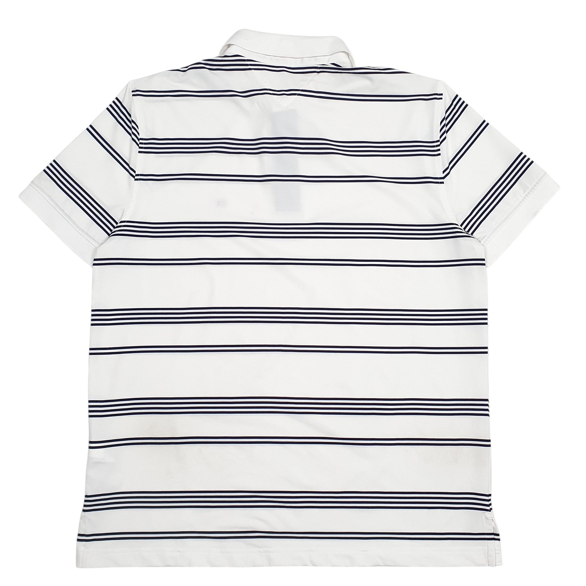 Mens White Tommy Hilfiger Performance Hoodie Polo Shirt