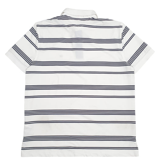 Mens White Tommy Hilfiger Performance Hoodie Polo Shirt