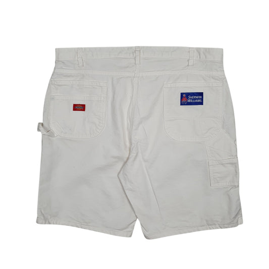 Mens White Dickies Painter Full Zip Shorts